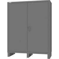Cabinet with Hanging Bar & Standard Recessed Doors, Steel, 78" H x 60" W x 24" D, Grey We Share Industrial Supply