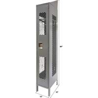 Casiers ventil&eacute;s, 12" x 18" x 88", Acier, Gris, D&eacute;mont&eacute;, Perfor&eacute; We Share Industrial Supply