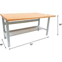 &eacute;tabli modulaire industriel, Cap 1000 lb, 72" la x 48" p We Share Industrial Supply