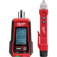 Voltage Detector with LED & GFCI Receptacle Tester Kit, 50 V - 1000 V, Display & Sound Alert We Share Industrial Supply