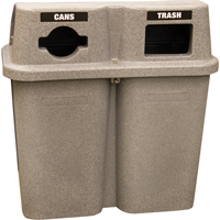 Contenants de recyclage Bullseye, Bord de rue, Plastique, 2 x 22 gal. US We Share Industrial Supply