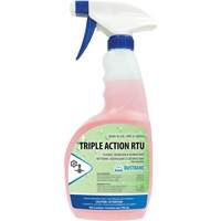 Action triple - nettoyant, d&eacute;graissant et d&eacute;sinfectant, 750 ml, Bouteille &agrave; g&acirc;chette We Share Industrial Supply