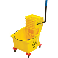 Mop Bucket and Wringer, Side Press, 9.5 US Gal.(38 Quart), Yellow We Share Industrial Supply