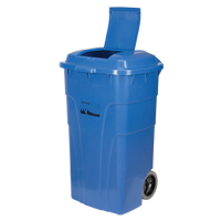 Bac de recyclage roulant, Bord de rue, Poly&eacute;thyl&egrave;ne, 65 gal. US We Share Industrial Supply