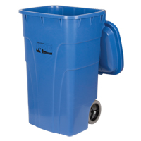 Bac de recyclage roulant, Bord de rue, Poly&eacute;thyl&egrave;ne, 65 gal. US We Share Industrial Supply