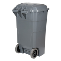Bac d'ordures roulant, Poly&eacute;thyl&egrave;ne, 65 gal. US We Share Industrial Supply
