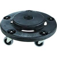 Brute&reg; Quiet Dolly, Polyethylene, Black, Fits: 26-1/2" Dia. We Share Industrial Supply