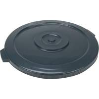 Waste Container Lid, Flat Lid, Plastic/Polyethylene, Fits Container Size: 24" Dia. We Share Industrial Supply