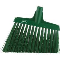 T&ecirc;te de balai oblique, Crins Extra-ferme, 12", Polyester, Vert We Share Industrial Supply