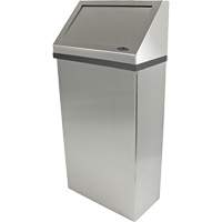Poubelle murale, Acier inoxydable, 13,2 gal. US We Share Industrial Supply