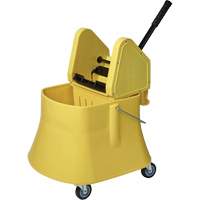 Ensemble de seau pour vadrouille et essoreuse Champ, Pression vers le bas, 10 gal. US (40 pintes), Jaune We Share Industrial Supply