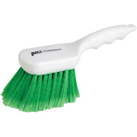 Brosse &agrave; recoins &agrave; manche court, 9" l, Soies Synth&eacute;tique, Vert We Share Industrial Supply