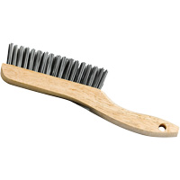 Brosse &agrave; manche en patin, Acier, 4 x 16 rangs de fils, Longueur 9-3/4" We Share Industrial Supply