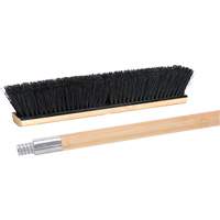 Balai-brosse avec manche &agrave; filetage m&eacute;tallique, 24", Moyen, Soies Tampico We Share Industrial Supply