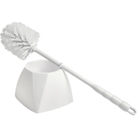 Bowl Brush with Caddy, 15-1/2" L, Polypropylene Bristles, White We Share Industrial Supply