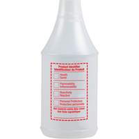 Bouteille &agrave; pulv&eacute;risateur ronde avec &eacute;tiquette SIMDUT, 24 oz We Share Industrial Supply