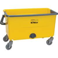 Microfibre Mop Bucket & Wringer, Strainer, 11 US Gal. (44 Quart), Yellow We Share Industrial Supply