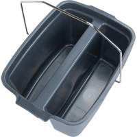 Dual Compartment Bucket, 4.75 US Gal. (19 qt.) Capacity, Grey We Share Industrial Supply