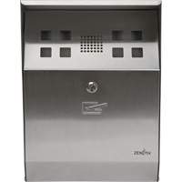 Smoking Receptacle, Wall-Mount, Stainless Steel, 1.6 Litres Capacity, 13-4/5" Height We Share Industrial Supply
