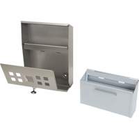 Smoking Receptacle, Wall-Mount, Stainless Steel, 1.6 Litres Capacity, 13-4/5" Height We Share Industrial Supply