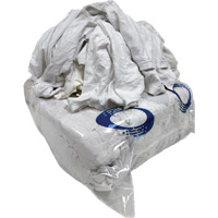 Chiffons de nettoyage, Coton/Molleton, Blanc, 25 lb We Share Industrial Supply