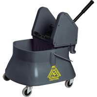 Seau pour vadrouille et essoreuse Champ, Pression vers le bas, 6,5 gal. US (26 pintes)/7,5 gal. US (30 pintes), Gris We Share Industrial Supply