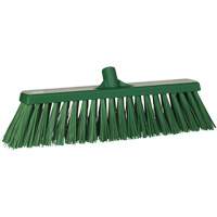 Heavy-Duty Push Broom, Stiff Bristles, 20", Polyester, Green We Share Industrial Supply