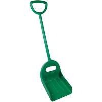 Pelle large &agrave; double prise, Lame 14" x 18", Longueur de 47-1/2", Plastique, Vert We Share Industrial Supply