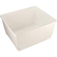 Aero-Tote Tub with Drain Plug, Plastic, White We Share Industrial Supply