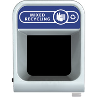Conteneur pour d&eacute;chets de recyclage m&eacute;lang&eacute;s Configure, Vrac, Acier, 45 gal. US We Share Industrial Supply