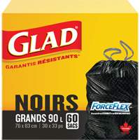 Sacs &agrave; ordures 90 L, R&eacute;gulier, 30" la x 33" lo, Noir We Share Industrial Supply