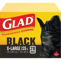 Sacs &agrave; ordures 135 L, R&eacute;gulier, 31" la x 42" lo, Noir We Share Industrial Supply