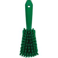 Short-Handled Washing Brush, Soft Bristles, 10-1/2" Long, Green We Share Industrial Supply