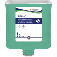 Nettoyant pour les mains, les cheveux et le corps Estesol, 2 L, For&ecirc;t tropicale, Cartouche en plastique We Share Industrial Supply