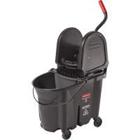 Seau et essoreuse Wavebrake, Pression vers le bas, 8,75 gal. US (35 pintes), Noir We Share Industrial Supply