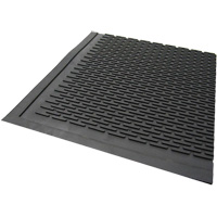 Tapis dext&eacute;rieur, Caoutchouc, Grattoir Type, Motif Plein, 3' x 5', Noir We Share Industrial Supply
