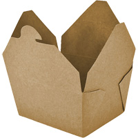 Contenants pour aliments &agrave; emporter Kraft, Ondul&eacute;, Rectangulaire We Share Industrial Supply