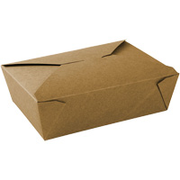 Contenants pour aliments &agrave; emporter Kraft, Ondul&eacute;, Rectangulaire We Share Industrial Supply