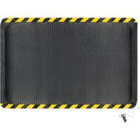 Tapis conductible Hog Heaven, 4' la x 6' lo, 5/8" &eacute;paisseur, Noir/Jaune, Nitrile We Share Industrial Supply