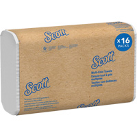 Essuie-tout &agrave; plis multiples en fibres recycl&eacute;es &agrave; 100 % Scott, 1 pli, 9-2/5" lo x 9-1/5" la, 250 /pqt We Share Industrial Supply
