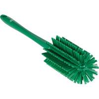 Medium Brush with Handle, Stiff Bristles, 17" Long, Green We Share Industrial Supply