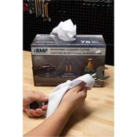 Washable Cleaning Cloths, Microfibre, White We Share Industrial Supply