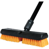 Brosse de nettoyage avec manche, 10" l, Soies Polypropyl&egrave;ne, Noir/Rouge We Share Industrial Supply