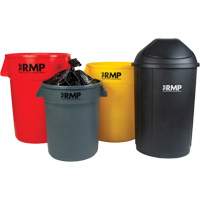 Half-Round Garbage Bin with Lid, Polyethylene, 21 US gal. We Share Industrial Supply