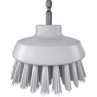 Brosse ronde HyDrive pour perceuse, Soies Tr&egrave;s ferme, Longueur de 3-1/10", Blanc We Share Industrial Supply
