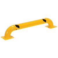 Garde-corps &agrave; profil bas pour rayonnages, 4' la x 0,75' h, Jaune We Share Industrial Supply