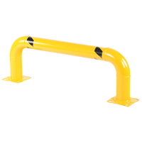 Garde-corps &agrave; profil bas pour rayonnages, 4' la x 1,4' h, Jaune We Share Industrial Supply