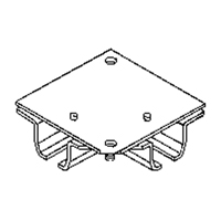 Raccord pour joint d'angle de 90° pour murs-rideaux mont&eacute;s au plafond We Share Industrial Supply