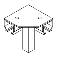 Raccord pour joint d'angle de 90° pour murs-rideaux mont&eacute;s au sol We Share Industrial Supply