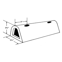 D&eacute;fenses de quai en caoutchouc refoul&eacute;, Caoutchouc, 4-1/2" la x 12" lo x 3-3/4" p We Share Industrial Supply